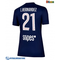 Fotballdrakt Dame Paris Saint-Germain Lucas Hernandez #21 Hjemmedrakt 2025-26 Kortermet